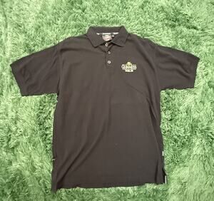 GUINNESS Dublin Black Polo Shirt Men's Size L Short Sleeve Embroidered Logo